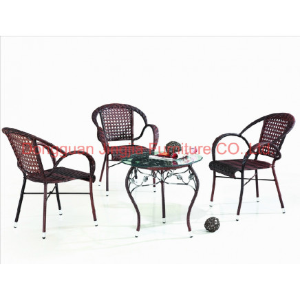 Iron Frame Wicker Leisure Garden Dining Furniture (JJ-S472&559)