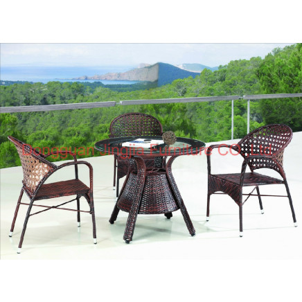Iron Frame Wicker Leisure Garden Dining Furniture (JJ-S478&564)