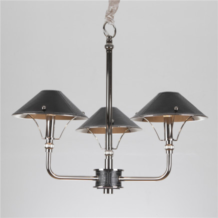 Iron Pendant Lamp Chandelier with Leather Shade (SL2077-3)