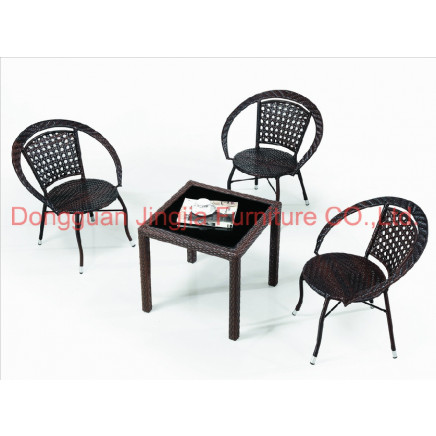 Iron Rattan Outdoor Balcony Wicker Leisure Furniture (JJ-S330&558)