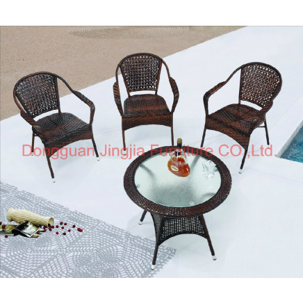 Iron Rattan Outdoor Balcony Wicker Leisure Furniture (JJ-S440&552)
