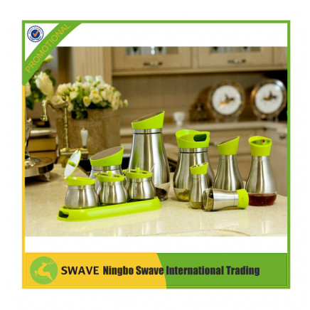 Kitchenware 10 PCS Set Storage Jar Sale and Pepper Bottle Oil and Vinegar Bottle Glass Spice Jar Y95155