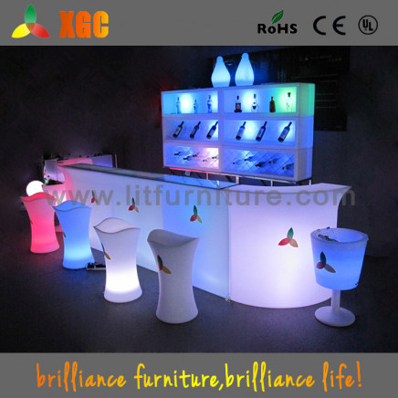 LED Light up Outdoor Furniture/LED Furniture Bar Counter/Lighted Bar Table