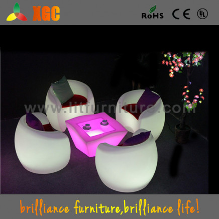 LED Table / Lighted Coffee Table Furniture / Glass Coffee Table