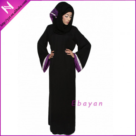 Latest Dubai Black Abaya with Hood