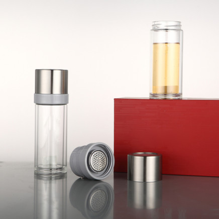 Lateste Glass Water Bottle with Stainless Steel Lid