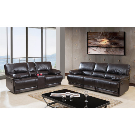 Leather 2+3 Recliner Sofa (A-3610)