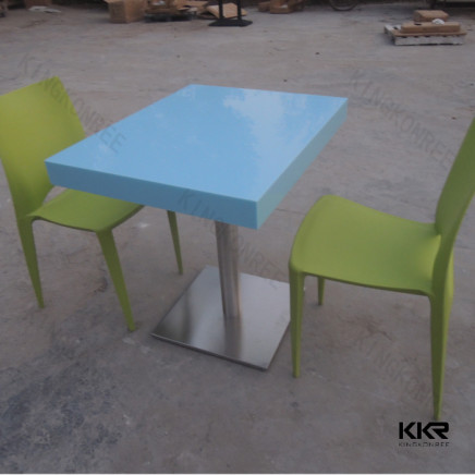 Light Blue Artificial Stone Commercial Table Top /Kitchen Bar Table