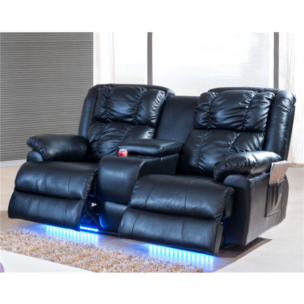 Living Room Classic Furniture Geniune Leather Recliner Love Seat (2643-B)
