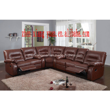 Living Room Corner Sofa Recliner Sectional Faux Leather Sofa Suits