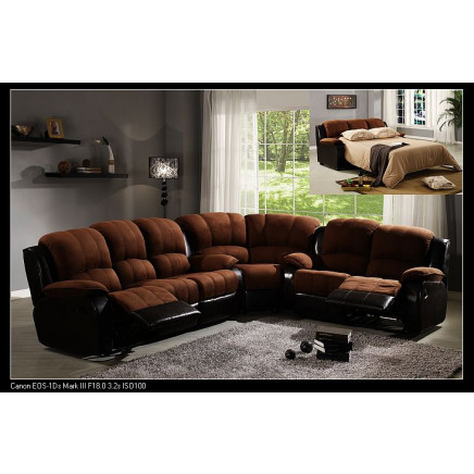 Living Room Functional Sofa Bed Fabric Sectional Recliner Sofa