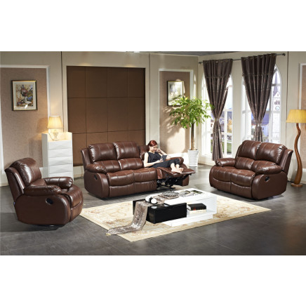 Living Room Furniture Recliner Leather Sofa Set (SF3648B)