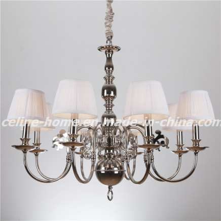 Luxury Design Iron Chandelier Lamp with Fabric Shade (SL2083-8)