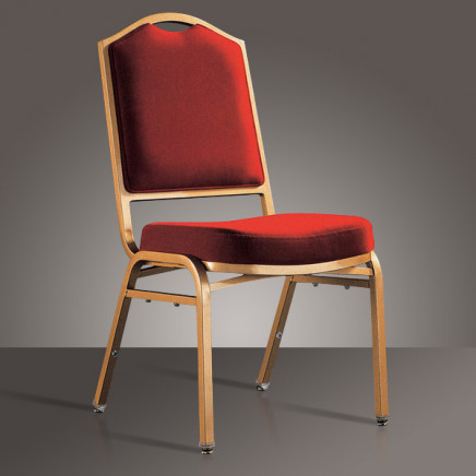 Metal Frame Red Cushion Hotel Chair