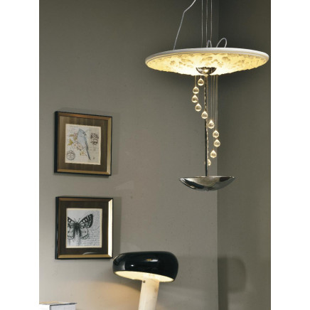 Modern Carbon Steel Crystal Resin Decorative Dining Room Pendant Light (1151S)