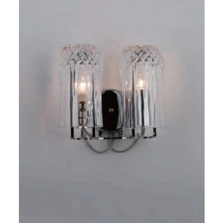 Modern Clear Shade with Chrome Base Glass Wall Lamp (752W)