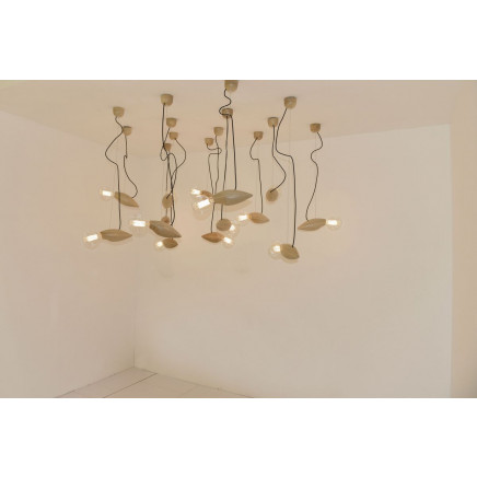 Modern Decorative Glass Aluminium Alloy Lobby Pendant Lamps
