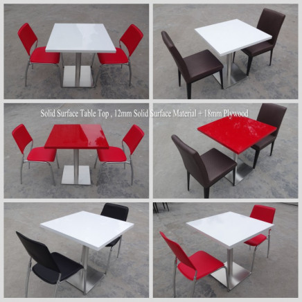 Modern Design Solid Surface Restaurant Dining Table