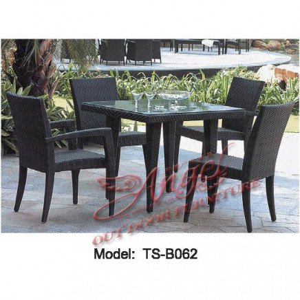 Modern Dining Gardenpatio Rattan Square Table for Outdoor