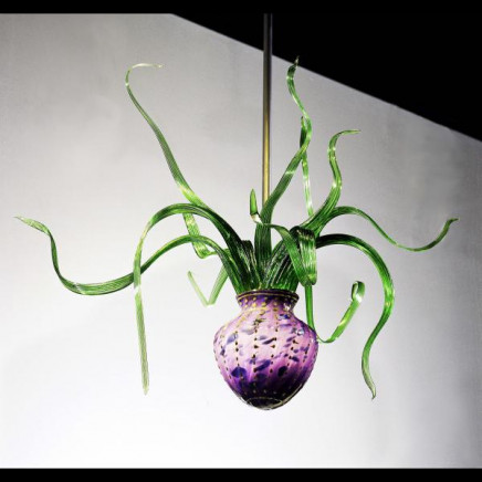 Modern LED Chandelier Lighting Glass Pendant Lamp