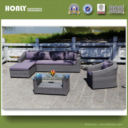 Modern Latest Aluminum Wicker Sofa Set Antique Outdoor Garden Rattan Sofa Set