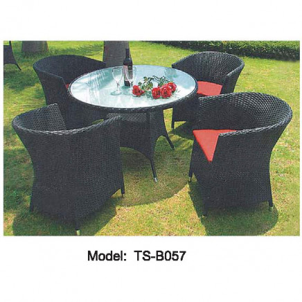 Modern Leisure Garden Rattan Patio Outdoor Dining Tea Table Chair