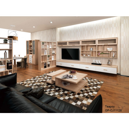 Modern Living Room Wood Grain Teapoy (CJ11128)