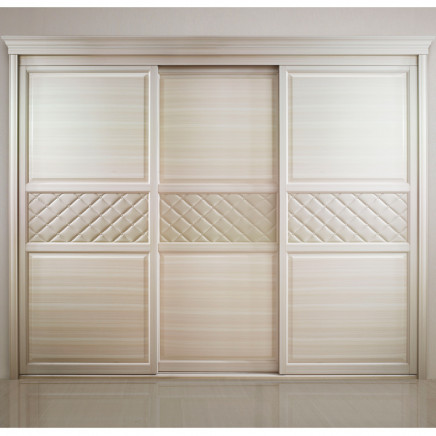 Modern PVC Sliding Door Bedroom Wardrobe (YG11240)
