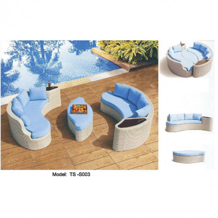 Modern Rattan Leisure Garden Outdoor Dining Patio Sofa