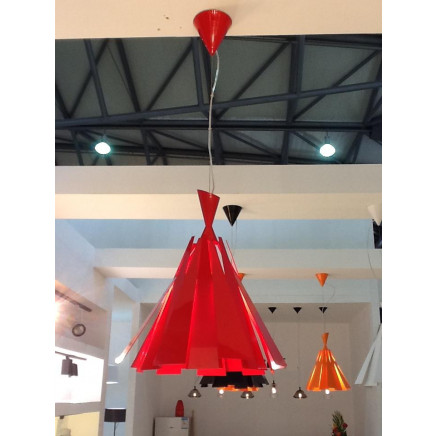 Modern Red Carbon Steel Pendant Lamp (2200S)