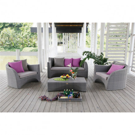 Modern Style Leisure Rattan Outdoor Garden Dining Modern Patio Sofa
