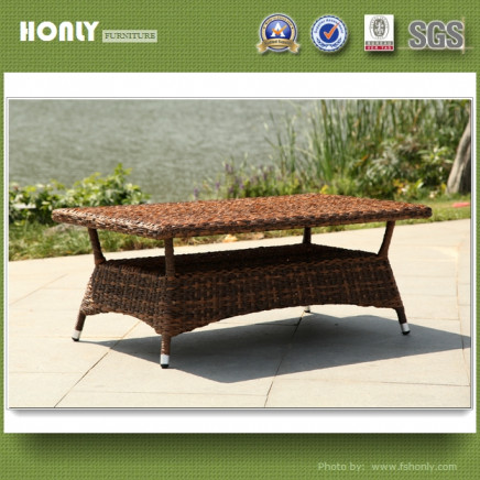 Modern Synthetic Rattan Tea Table New Design Metal Wicker Table