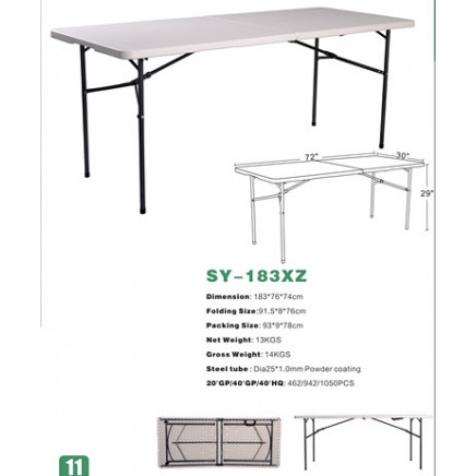 New 6 Foot Fold-in-Half Table --183xz