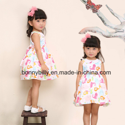 New Fashion Printing Baby Dress Cutting, Baby Clothing (3039#)