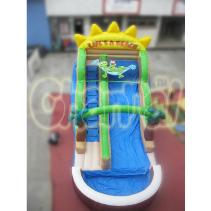 New Inflatable Beach Water Slide with Pool Chsl207