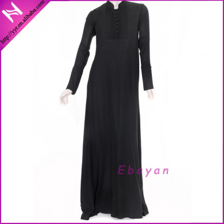 New Pintuck Black Abaya with Fashion Sleeves