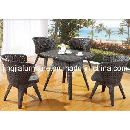 Outdoor Aluminum/Aluminium Rattan Furniture Dining Set (JJ-S763)