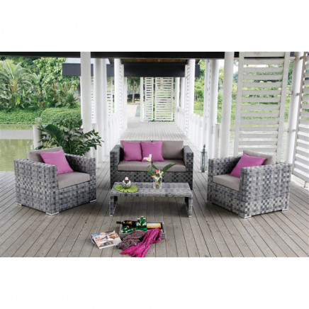 Outdoor Dining Rattan Patio Leisure Modern Garden Sofa