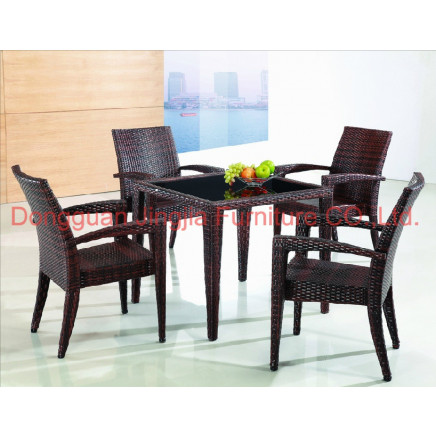 Outdoor Iron Rattan Leisure Coffee Lounge Table Set (JJ-S430)