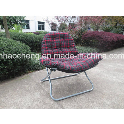 Outdoor Leisure Camping Moon Chair with Suede Fabric