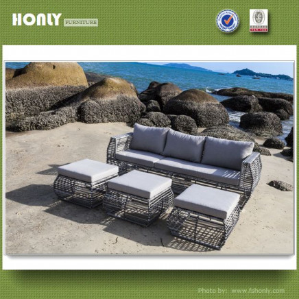 Outdoor Multifunctional PE Rattan Sofa Aluminum Lounge Rattan Sofa