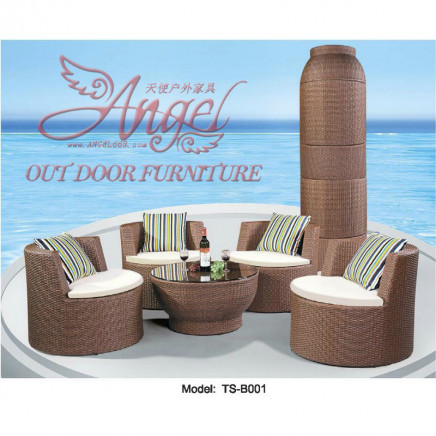 Outdoor PE Rattan Garden Modern Patio Dining Bar Table