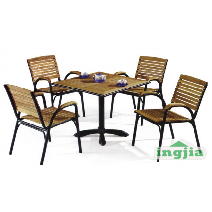 Outdoor Solid Wood Aluminium Patio Garden Leisure Coffee Furniture (JT-506)