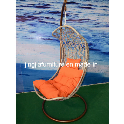 PE Rattan Garden Swing Hanging Chair with Cushion (JJ-S833)