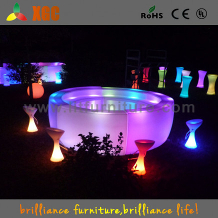 PE Rechargeable Colorful Mobile Bar Table