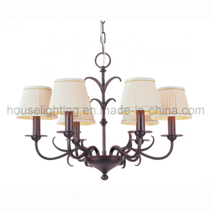 Painted Steel Antique 6 Lt. Chandelier with Crystal Decoration CH-850-5004x6