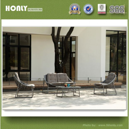 Patio Garden Furniture Outdoor Synthetic PE Rattan Sofa Set