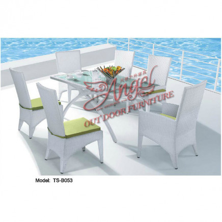 Patio Leisure Garden Outdoor Modern Rattan Dining Table Chair Furniture