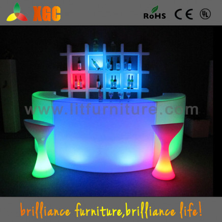 Plastic LED Bar Table / Furniture Bar Counter