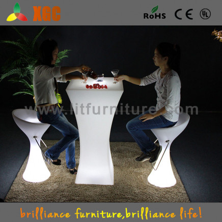 Plastic LED Cocktail Table for Events Party Rental